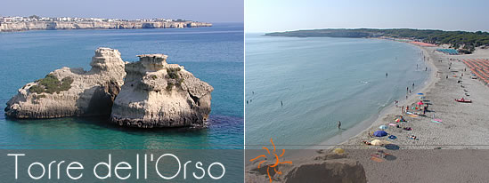 Torre dell'Orso Marina di Melendugno Puglia Salento: affitto appartamenti villette case vacanza